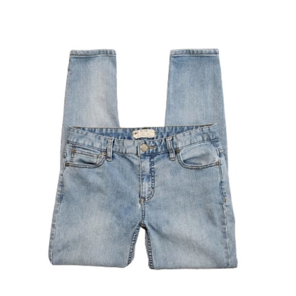 Free People Destroyed Ripped Knee Skinny Jeans  Size: W27 - Picture 1 of 8